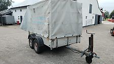 WM Meyer Bruno Hirth 2000 kg PKW Anhänger Tandem mit Alurampe &Seilwine Planenaufbau 160cm