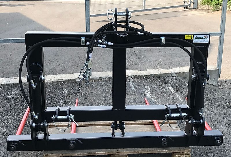 Joma-tech Ballentransportgabel mit 4 hydr. klappbaren Zinken Euro / 3-Punkt Ballengabel Ballenspieß Transportgabel