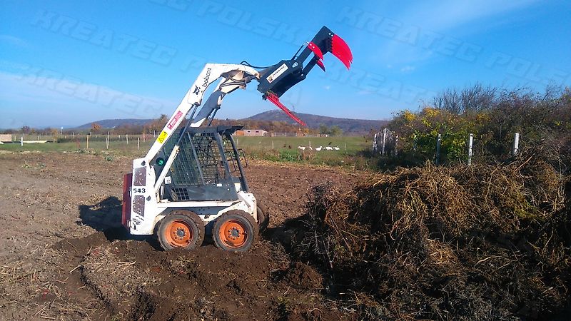 KREATEC Krokodil/Dungzange MINI für Hoflader, Zinken FSDT und Hardox 500