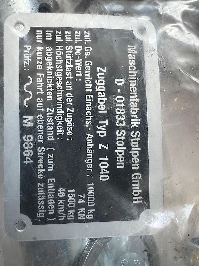 Deutz-Fahr Deichsel Zugöse Zuggabel Z 1040 für Feedmaster, Vicon Feedex