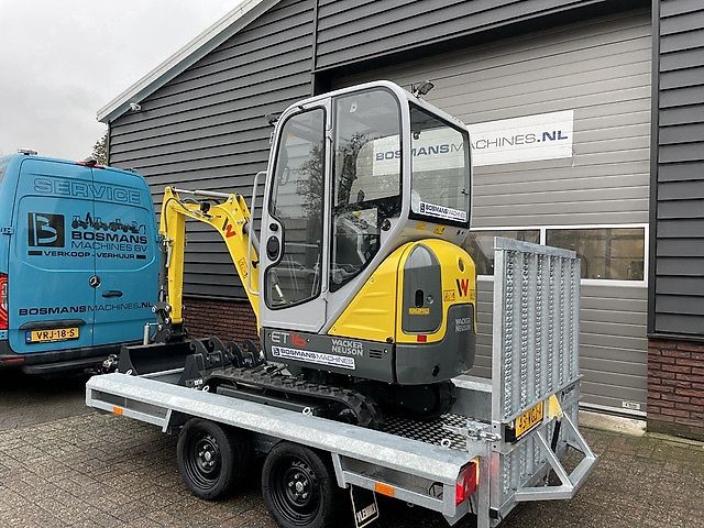 Neuson ET16 minigraver NIEUW + Vlemmix 2 asser €445 LEASE