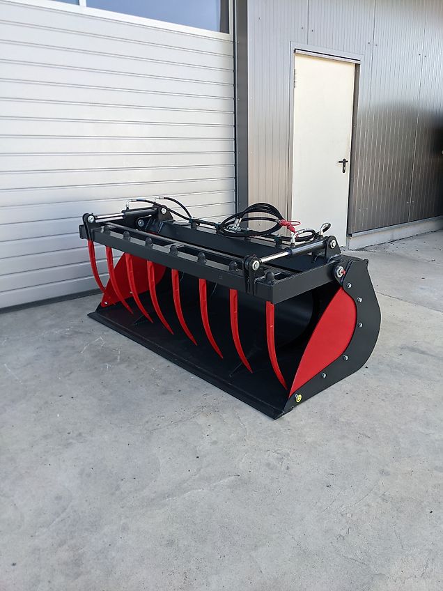 KG-Tech Greifschaufel mit Euroaufnahme Krokodilschaufel Volumengreifschaufel Mistschaufel Pelikanschaufel Silageschaufel