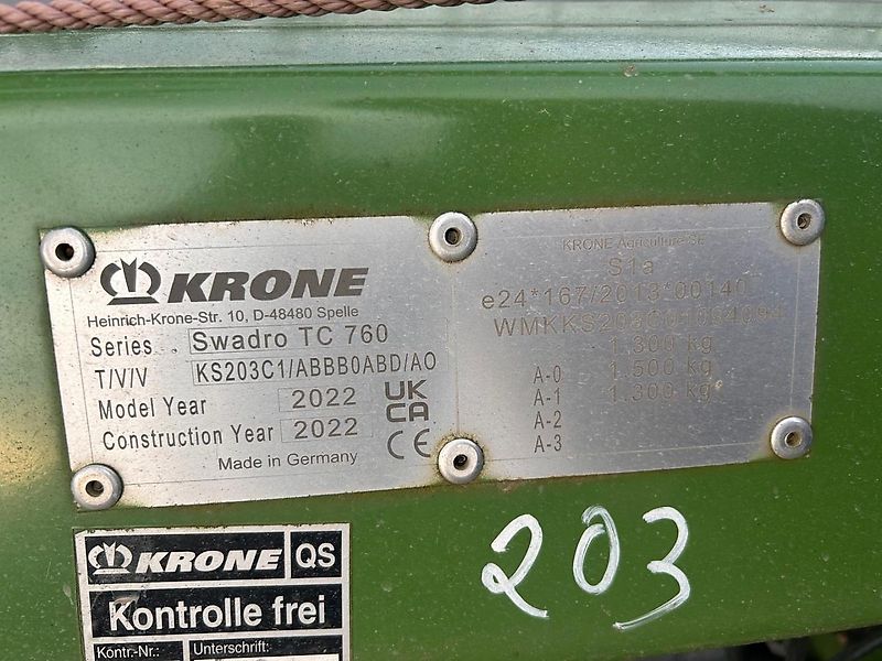 Krone TC 760 Schwader 2022