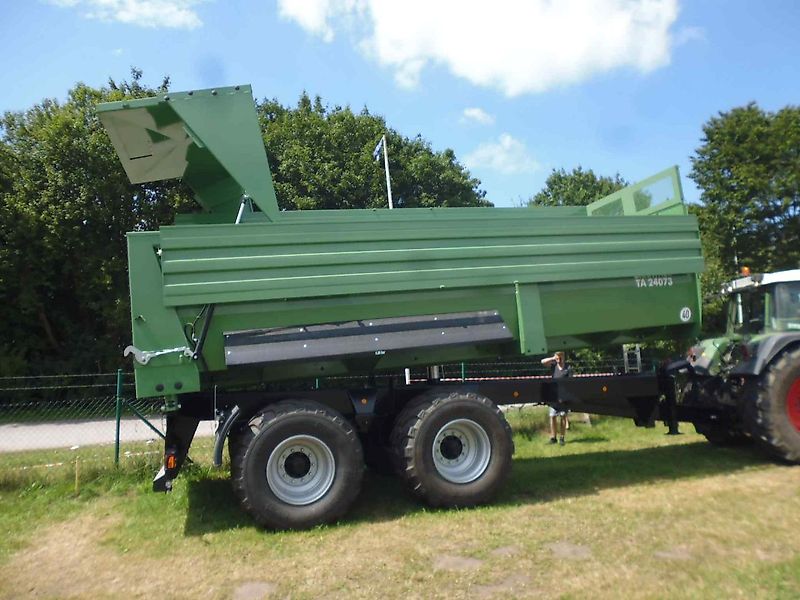 Brantner TA 24073 PowerTube - 24 to HARDOX Boden - luftgefedert - BPW Lenkachse + abklappbare 800er Aufsatzwände = 37,4 m³ -- 710er Räder