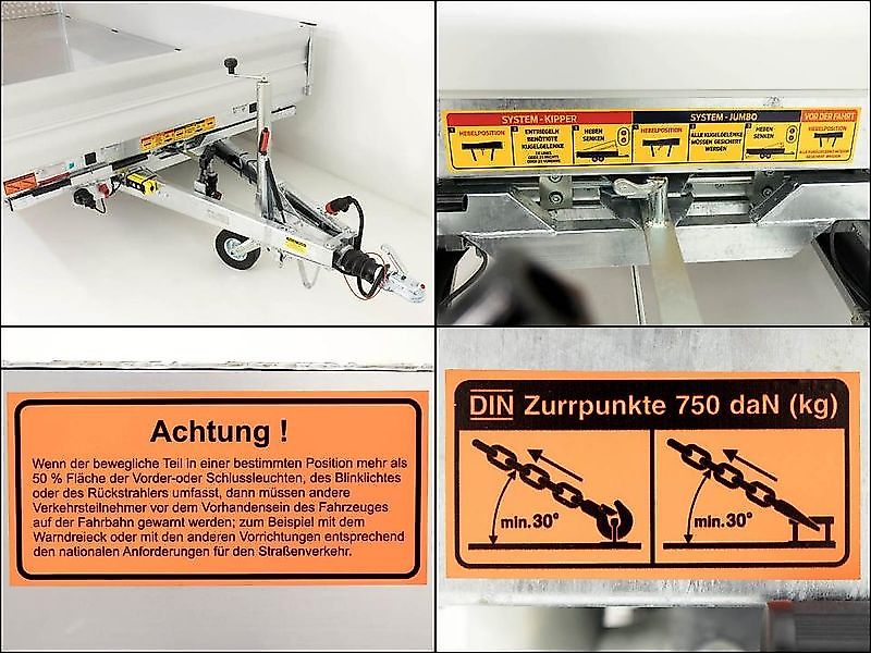 vezeko Multidreiseitenkipper VMDK35.3|185x350cm 3,5t|Ladefläche k